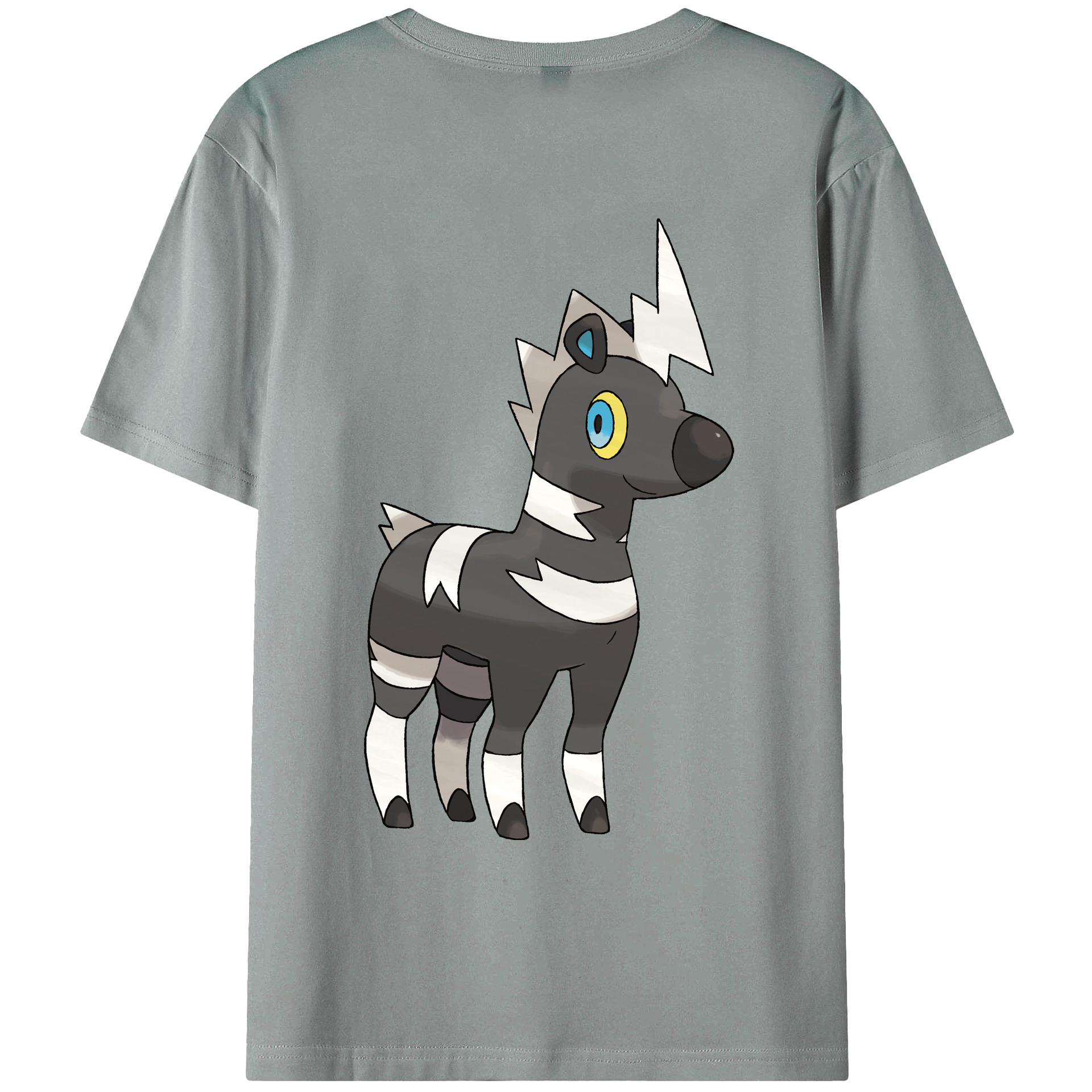 （画像用） ポケットモンスター Pokémon 綿100％ メンズ半袖Tシャツ（バックプリント） 通気性